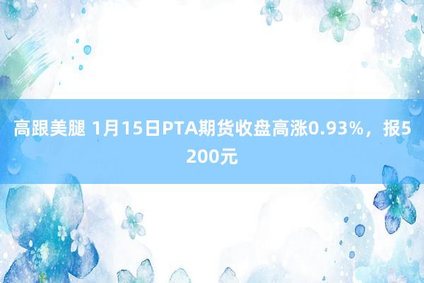 高跟美腿 1月15日PTA期货收盘高涨0.93%，报5200元